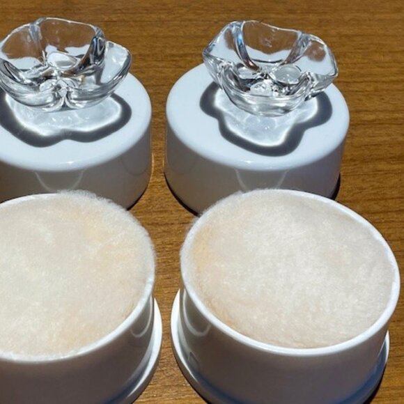 Vtg. OSCAR DE LA RENTA DUSTING POWDER Set of 3 NEW UNUSED Travel Size Samples - Picture 4 of 9